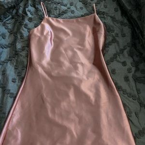 Altar’d State Pink silk bodycon mini dress